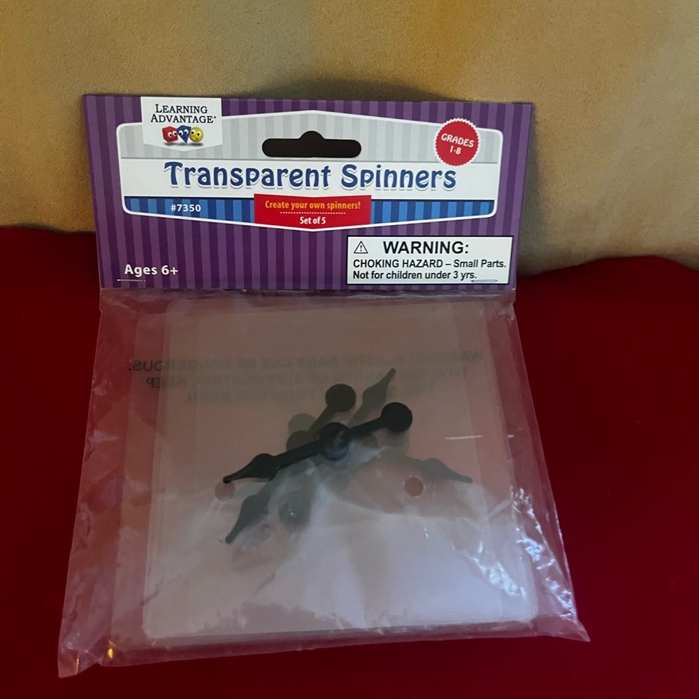 Learning Advantage 5 Pack Transparent Spinners